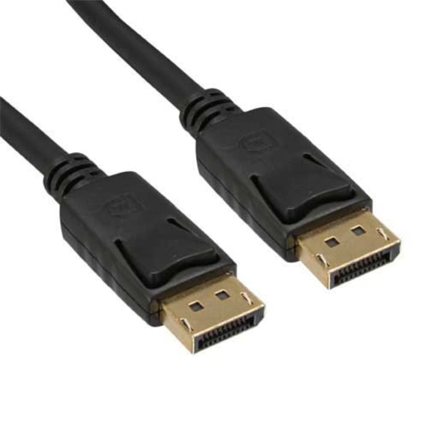 DisplayPort-kabel - INLINE - 10m - Guldkontakter - Svart