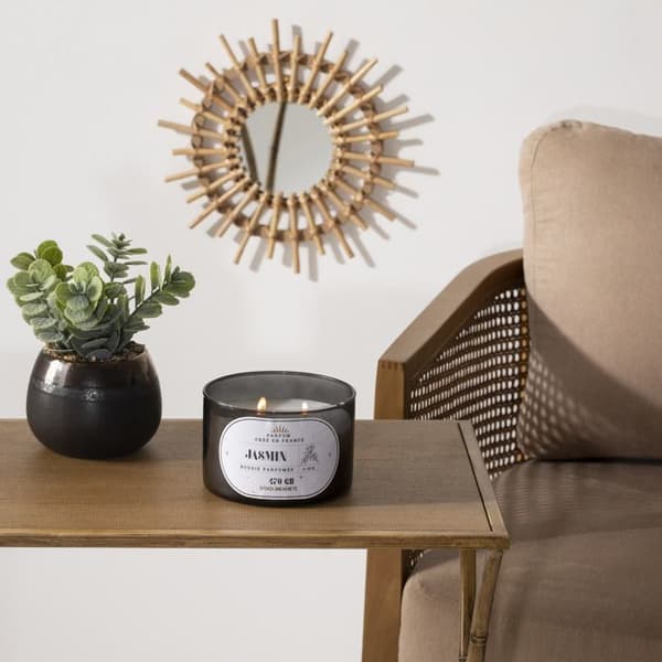 Doftljus "Snow" jasmin 470g Svart