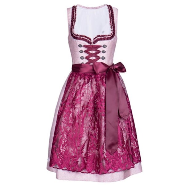 Kelliar Dirndl klänning för kvinnor, rosa, rosa, 44 Rosa 44