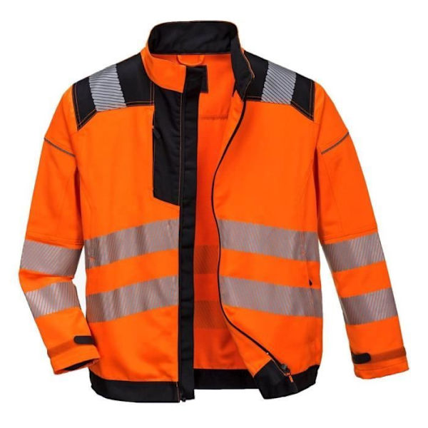 Hög synlighet jacka - Portwest - Vision - Gul/Svart - Hållbar tyg - 3 fickor - Reflexband Gul svart jag