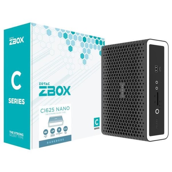 ZOTAC ZBOX CI625 Nano Barebone ZOTAC ZBOX CI625 Nano Barebone Intel Core-i3-1115G4 2XDDR4 SODIMM 2.5p SATA III Bay DUAL 2GLAN WIFI B