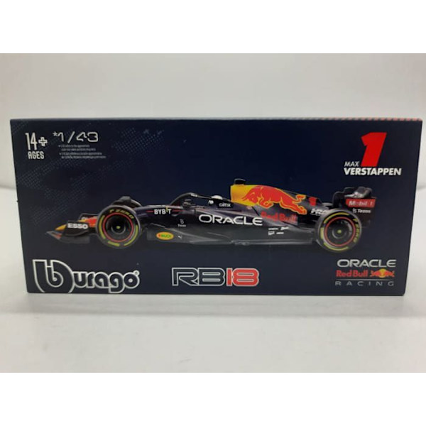 FORMULA 1 BIL RED BULL RB18 #1 M. VERSTAPPEN SKALA 1/43 SAMLARBAR Flerfärgad