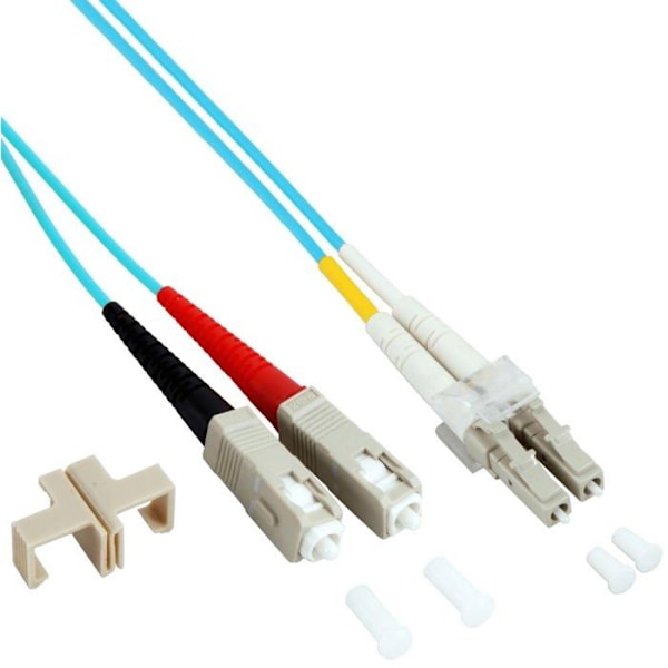 Armoire reseau Efb-elektronik - O0314.10 - Duplex Jumper LC-SC 50/125, OM3, LSZH, Aqua, 2 mm, 10 m