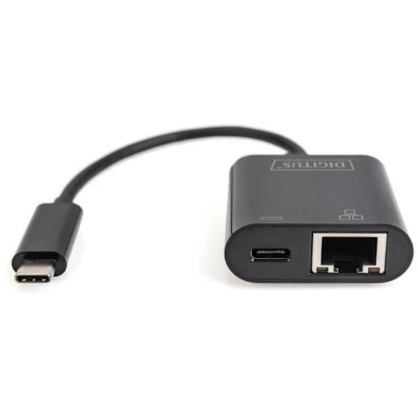 Digitus DN-3027 USB-C, RJ45-adapter DN-3027 [1x USB-C™ hane - 1x RJ45 hona, USB-C™ hona] med RJ45-uttag, med