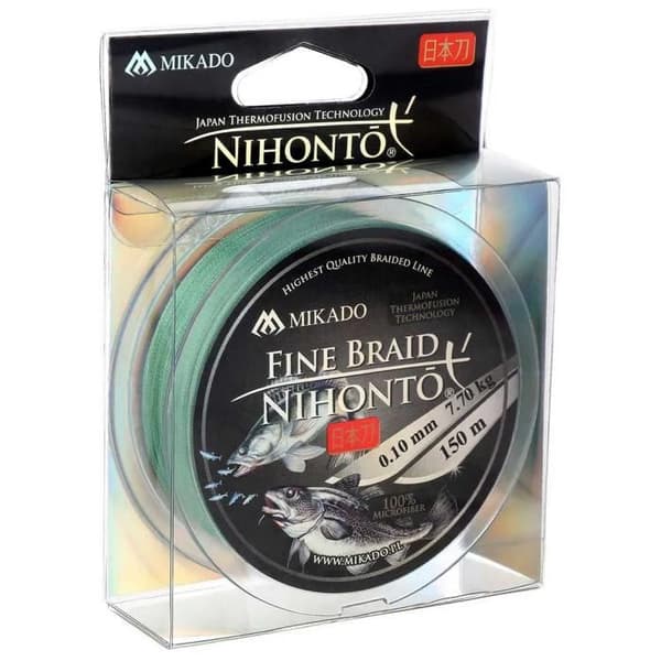 Fiskelina - Mikado - Nihonto Fine - 150m - 0.100mm - Hög hållfasthet Grön