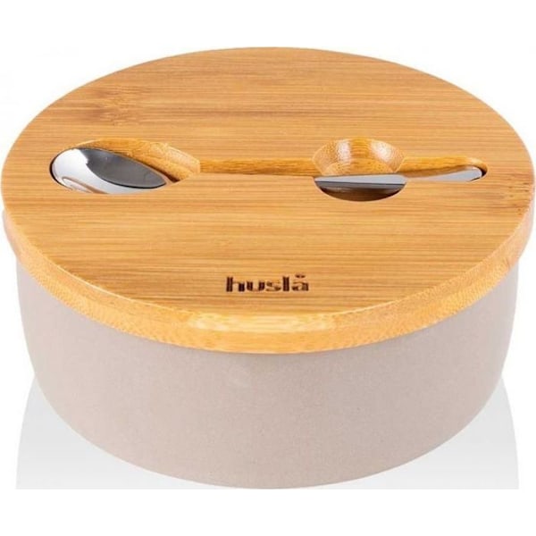 Sockerlåda - sockerkopp Husla - 73972 - Keramisk sockerkopp med sked (HYGGE)