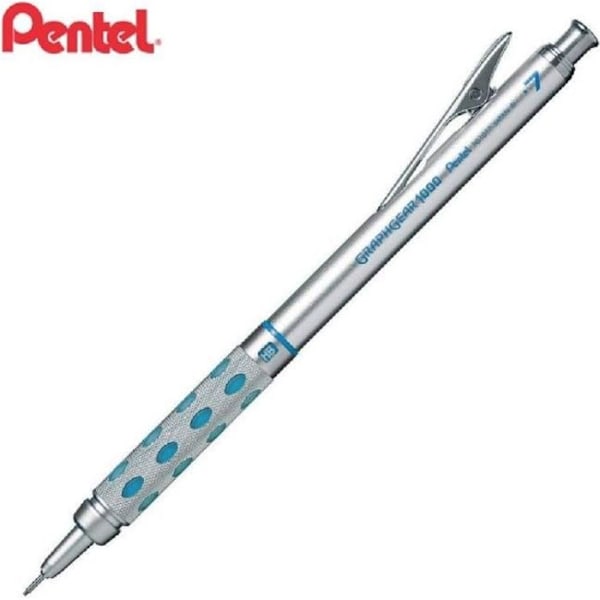 Porte-mine - PENTEL - Graphgear 1000 - 0,7 mm - Metallkropp - Komfortgrepp Silver