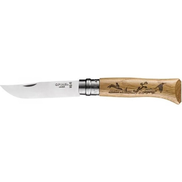 Graverad kniv animalia hare 8,5 cm blad - Opinel Multicolor