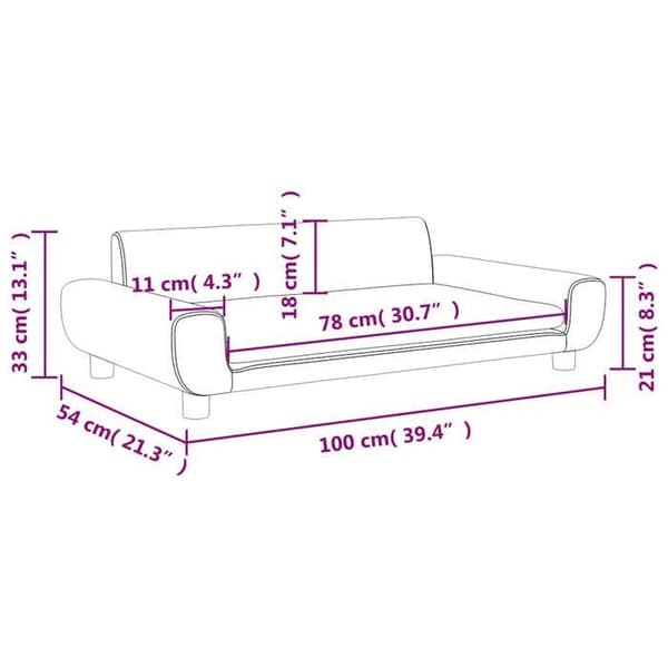 vidaXL Barnsoffa Blå 100x54x33 cm Sammet, Minisoffa, Minisoffa Stol, Mini Barnsoffa, 3196379 Soffa