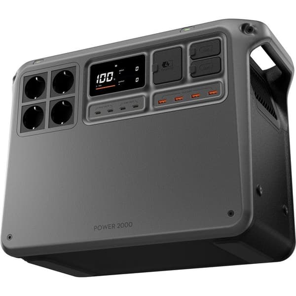 Bärbar elstation - DJI - Power 2000 Svart