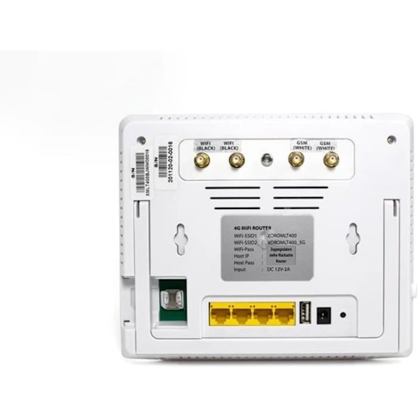 4G LTE WiFi-router - XORO - MLT 400 - Utomhus GSM-antenn - Hotspot-funktion - Triband