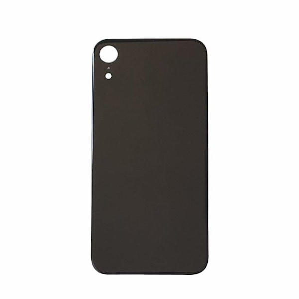 Dhlk (R) Telefon Reservdel Bakre Glas Kompatibel med iPhone XR - Bakre Glas Stort Hål (Svart)