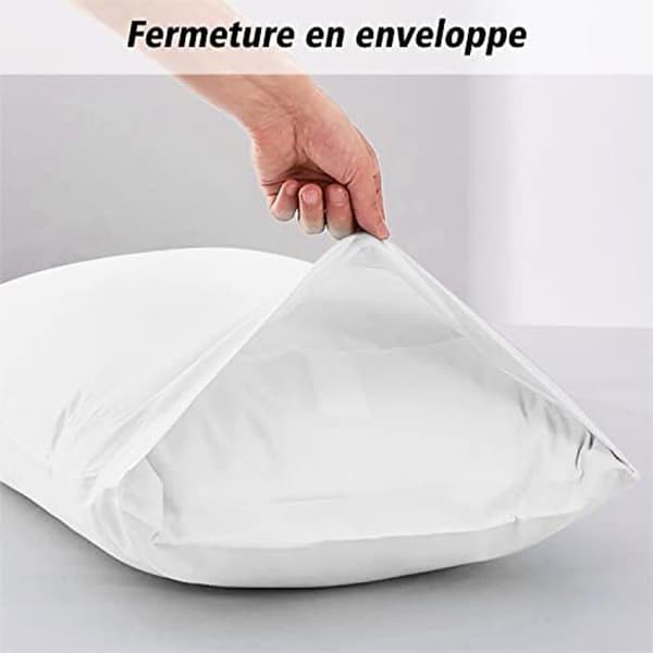 Kuddfodral - LIREX - 2-pack - 50 x 75 cm - 400 trådar - Andningsbart bomull vit Vit