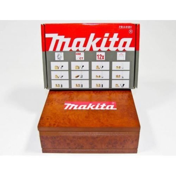 Makita 1/4" Router Bit Set Multicolor (12 delar) - A-91051