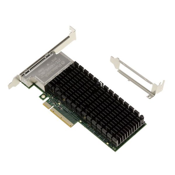 PC och serverkort PCIe 3.0 x8 QUAD ethernet RJ45 10G 5G 2.5G 1G 4 PORTAR med Intel X710-T4 Chipset