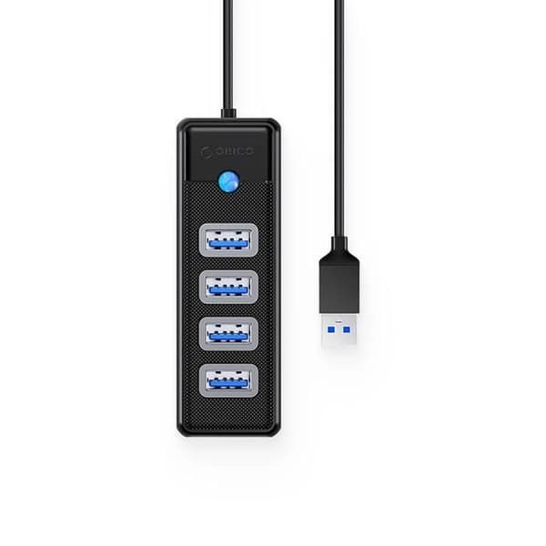 USB-hub - ORICO - PW4U-U3 - 4 portar USB-A 3.0 - Överföring 5 Gbit/s - Kompatibel med Windows/macOS/Linux