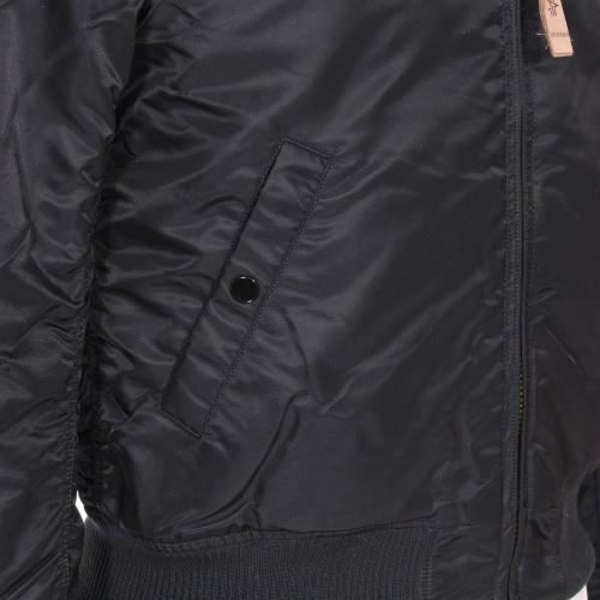 Blouson - Alpha Industries - Svart - Nylon - Orange foder - Herr Svart M