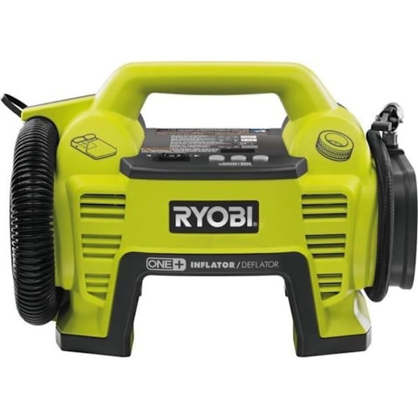 RYOBI - 18V ONE+ kompressor - inflator - upp till 10,3 bar / upp till 210 L/min - Levereras med 3 uppblåsningsspetsar - R18I-0