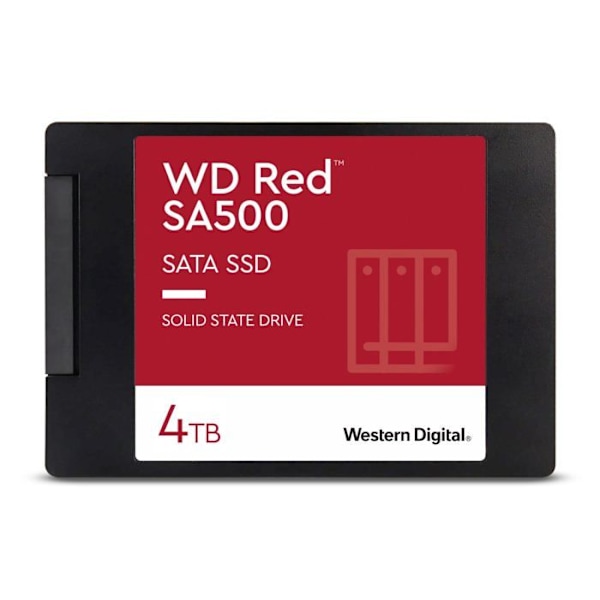 NAS Red™ SA500 SATA SSD - WESTERN DIGITAL - 4 TB - 24/7 kontinuerlig drift - 3D NAND-teknik