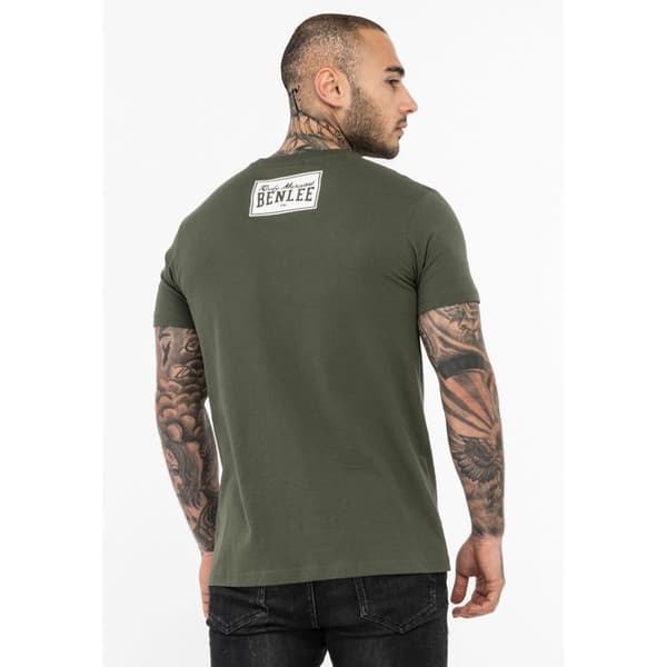 T-shirt Benlee Logotyp - oliv/vit oliv/vit S