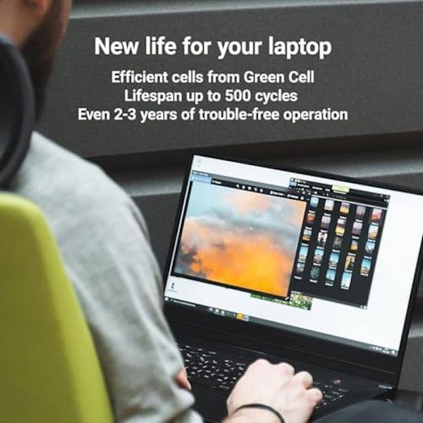 Batteri för Bärbar Dator - Green Cell - 93FTF GJKNX - 6000 mAh - Li-polymer - Kompatibel med Dell Latitude