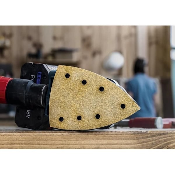 Bosch Professional 50x Slipablader Expert C470 med 14 hål för hårt trä, träfärg, 115x230 mm, korn 40