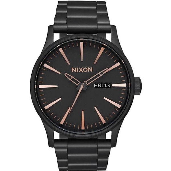 Klocka - Nixon - Sentry SS A356-957 - Rostfritt stål - Svart - Analog Svart