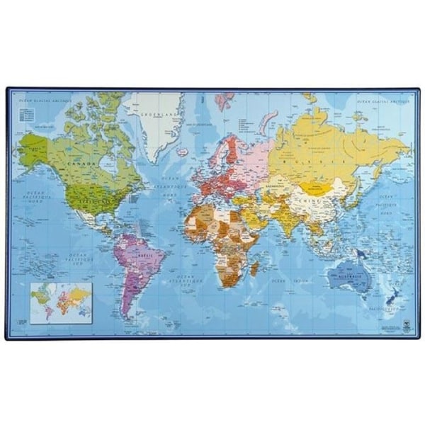 Världskarta skrivbordsunderlägg