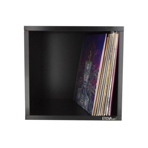 ENOVA VINYLBOX 120BL - Svart skåp för 120 vinyler