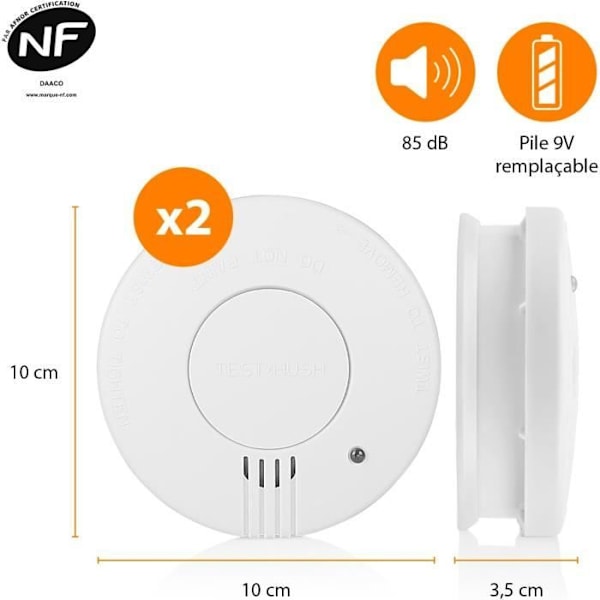 Röksensor - Smartwares - FSM-11517 - Optisk sensor - Alarm 85 dB - Batteri 5 år