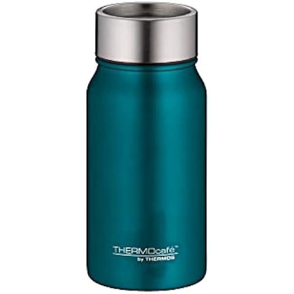 Isolerad mugg - THERMOCAFÉ BY THERMOS - 0,35 l - Rostfritt stål - 8 h varm/16 h kall - Tät Blågrönt