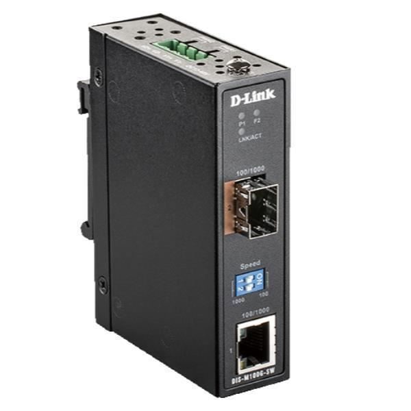 D-Link 10/100/1000 till SFP Industrial Conv Switch Module - DLINK - Konvertera Rj45-port till fiberport