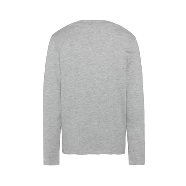 Långärmad T-shirt - SCHOTT - Herr - 100% Bomull - Grå - Rak passform Grå M