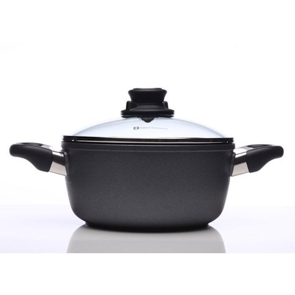 Holländsk ugn - Schweizisk diamantgryta - SD6820ic - Holländsk ugn med non-stick lock, aluminiumbeläggning, diameter 20 cm