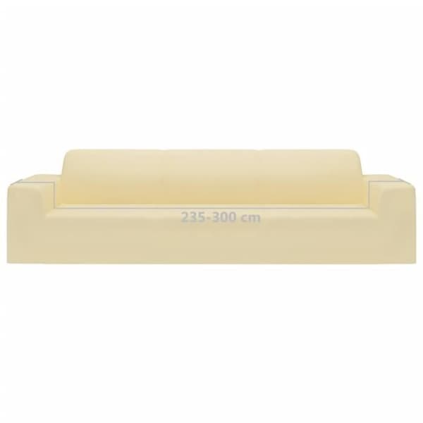 vidaXL Stretch Cover för 4-sits soffa Cream Polyester Jersey 332947 Grädde