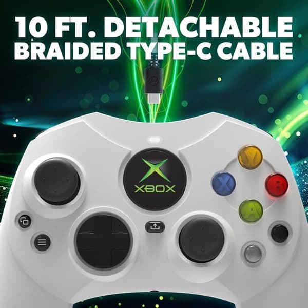 Spelkontroll - HYPERKIN - M01618-WH - Xbox S-replika - Avtagbar USB-C-kabel 3 m - Hall-effektspakar vit