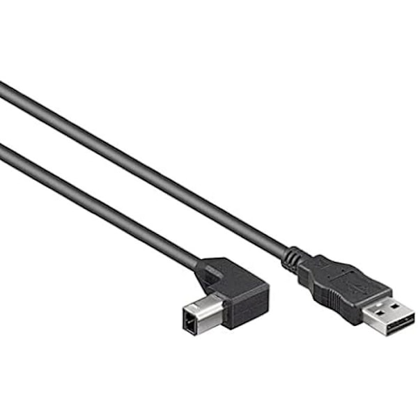 USB-kabel - PREMIUMCORD - Typ A till Typ B - 90° - 480 Mbit/s - Dubbel skärmning