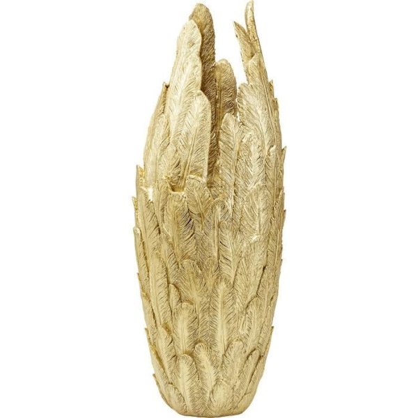 Vas - KARE - Gyllene fjädrar XL - 91 cm - Polyresin - Modern design gyllene