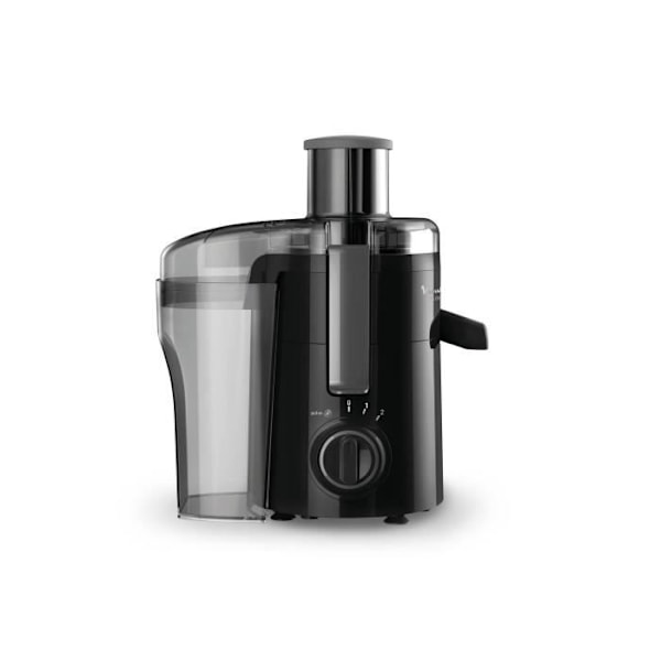 MOULINEX Frutelia plus juicepress, 350W, 2 hastigheter, Rostfritt stålfilter, Anti-droppsystem, Svart JU370810