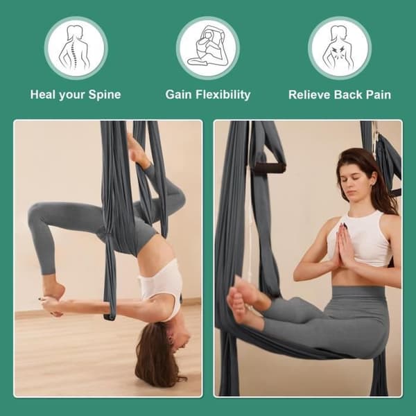 Luftyoga Hängmatta - LEOGREEN - Nylon Taffetas - Kapacitet 300 kg