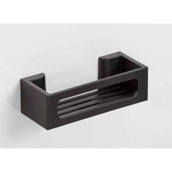 Väggställ - Wenko - Bralia - Svart - Turbo-Loc® - L 30 x H 8.5 x P 12 cm Svart