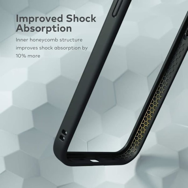 Coque Bumper - RhinoShield - CrashGuard NX - Fin skydd - Stötdämpning - iPhone 12/12 Pro Svart