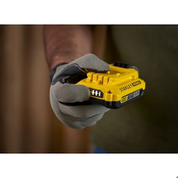 Batterier LITHIUM-ION och Laddare, Kit med 2 Batterier 18V 2AH och Laddare 18V 2Ah - Serie FATMAX V20 SFMCB12D2-QW Gul
