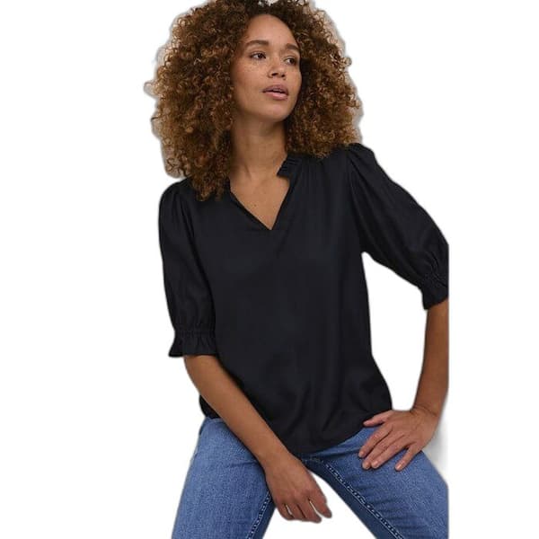 Blus dam KAFFE Elly svart djup 36
