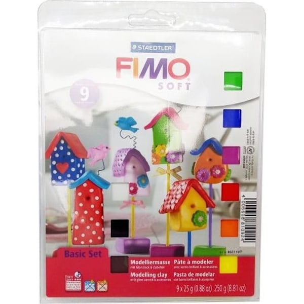 PANDURO Box med 12 grundläggande Fimo-bitar nr 1 - Från 8 år