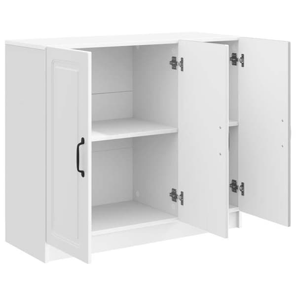 vidaXL Buffé Vit glänsande 89 x 34,5 x 77 cm Ingenjörsträ 895799