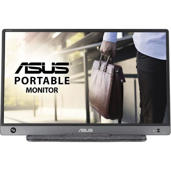 ASUS Zenscreen MB16AH - 15,6" FHD bärbar datorskärm - IPS-panel - 60 Hz - 5MS - USB-C / Micro HDMI Svart, Grå