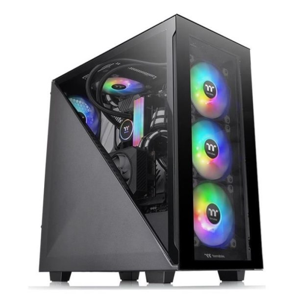 THERMALTAKE Divider 300 TG ARGB PC-fodral - Svart - Midi Tower - 3x 120 mm fläktar