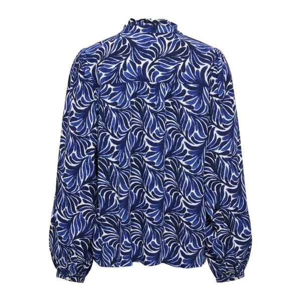 Långärmad blus dam Only Raya - surf the web grafik blå surfa på nätet grafisk blå XS