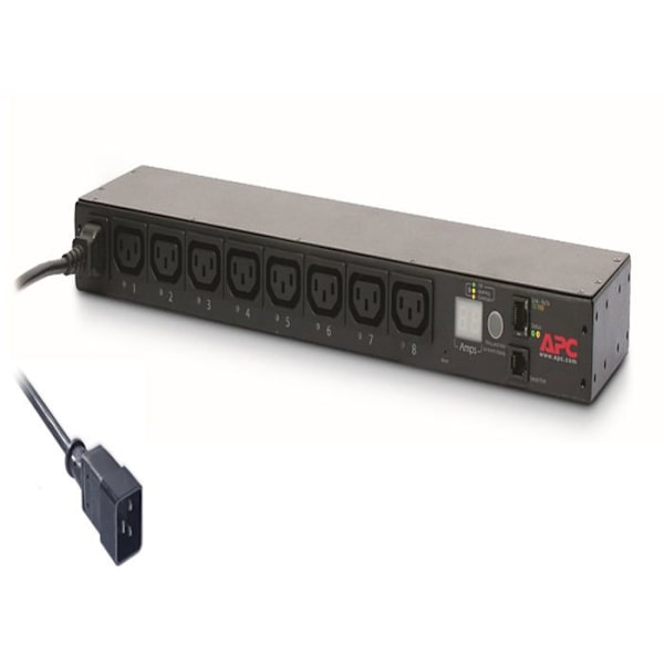 Rack PDU - APC - AP7921B - 1U - 16A - 8xC13 - 208/230V Svart